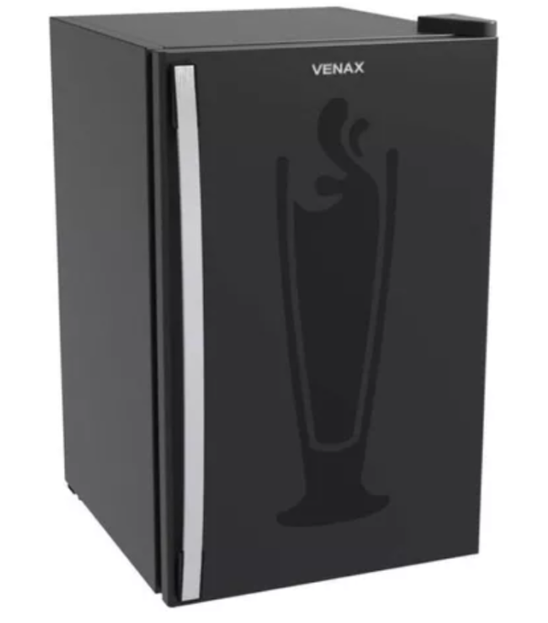 Cervejeira Venax Black 100l Com Led Azul Preto Fosco 110v